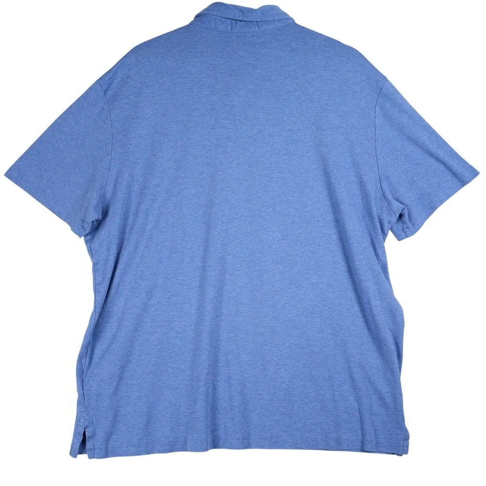 Polo Ralph Lauren Mens XL Classic Fit Blue Heather Short Sleeve Cotton Polo